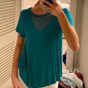 turquoise top